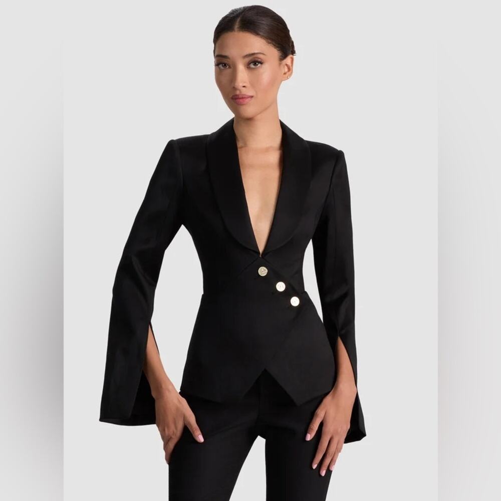 Alice + Olivia The Sculpt Blazer in Black 12